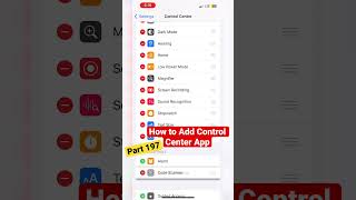 How to Add Control Center App in iPhone 13 Pro Max || Part 197 || #shortvideo #iphone #ytshorts #yt screenshot 1