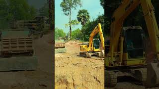 Big powerful excavator truck assembling sand #excavator #short #dumptruck