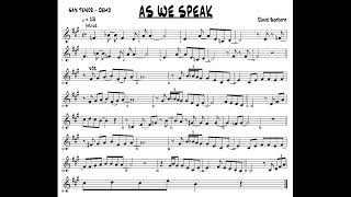 As We Speak {DAVID SANBORN} PARTITURA DEMO SAX TENOR