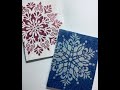 Double glitter snowflake cards