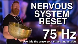 Nervous System Reset | 75 HZ Low Frequency Sound Healing | 3 hour