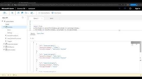 CosmosDB Quick Tip : JOINS & Subqueries Using SQL API​