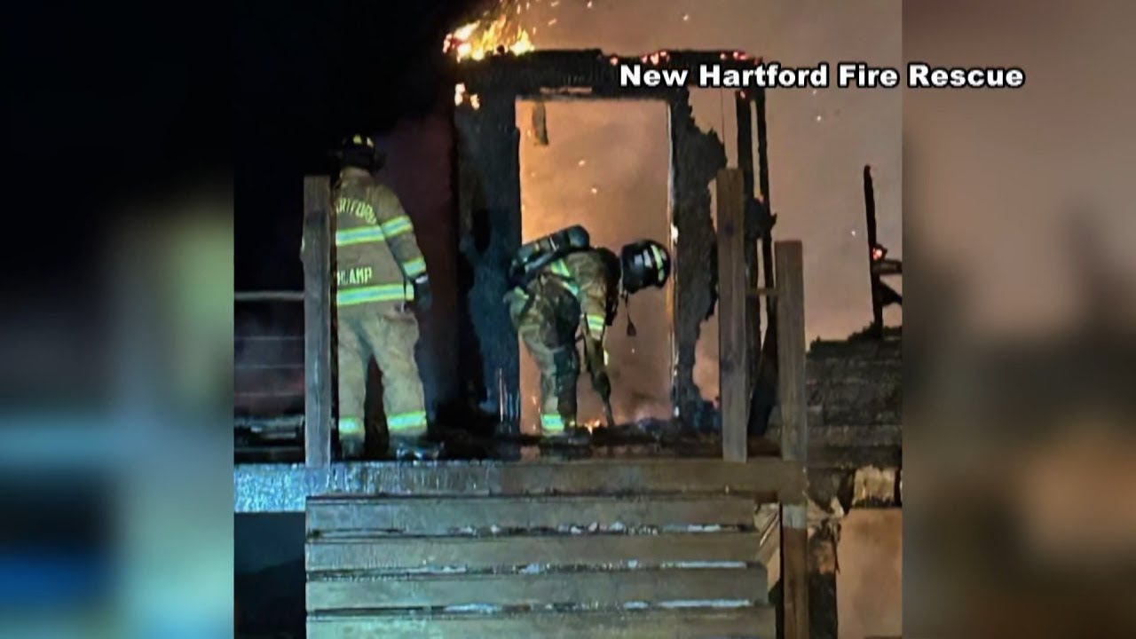 New Hartford home destroyed in weekend fire - YouTube