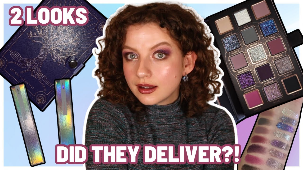 LETHAL COSMETICS SPELLCRAFT COLLECTION! / SWATCHES + 2 LOOKS