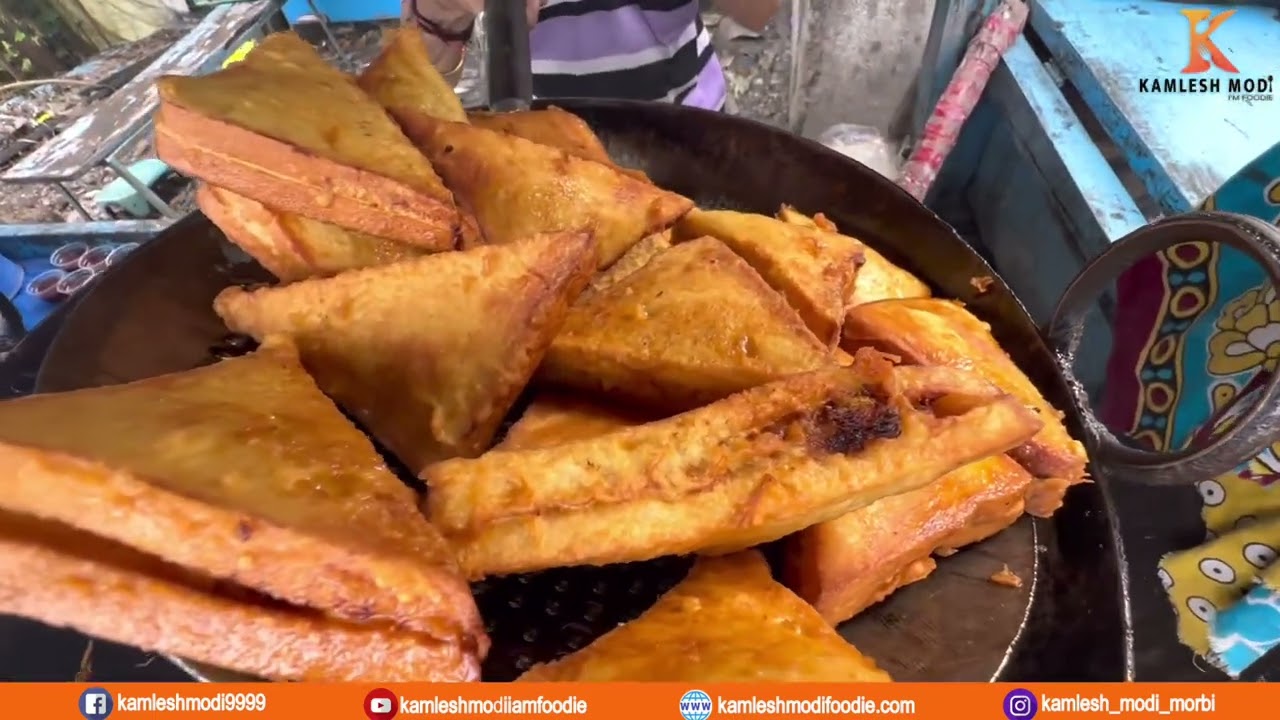 જેતપુર ના નંબર 1 ચિતરંજન પકોડા દેશી સમોસા બેસ્ટ નાસ્તો કમલેશ મોદી નવાગઢ જેતપુર