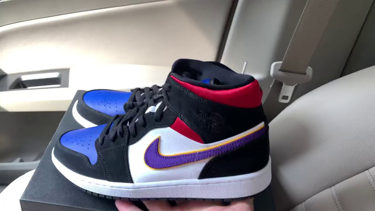 air jordan 1 mid se lakers top 3