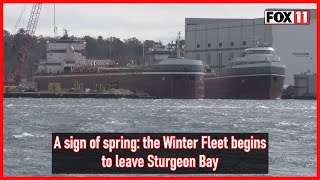 The Winter Fleet begins to leave Sturgeon Bay