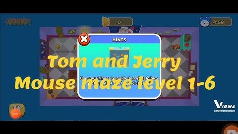 Tom and Jerry mouse maze:Level 1-6.Tom and Jerry gameplay.