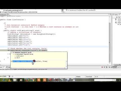 JAVA  ARRAYLIST CONTAINS METHOD EXAMPLE DEMO