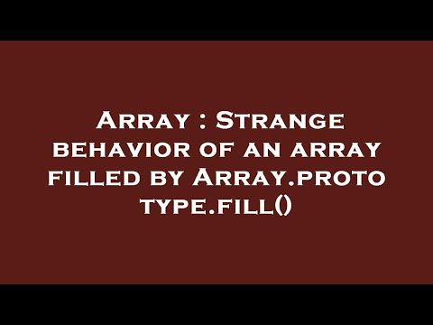 Array : Strange
