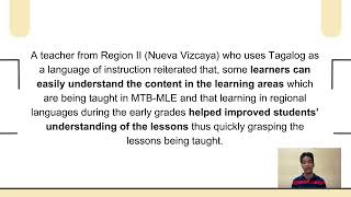 Unit IV: LESSON III: Implementing MTB-MLE: Successes, Challenges and Potential Solutions