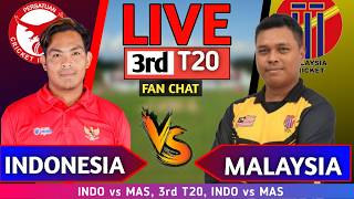 Malaysia Vs Indonesia   Mas Vs Indo 3rd T20  Match Today   Commentary U0026 Scorecard