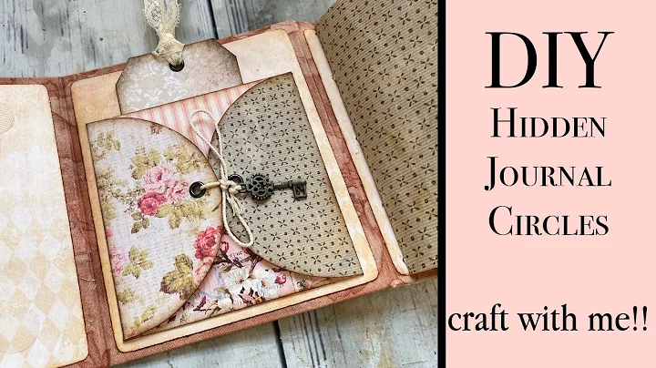 Craft Along! Hidden Journaling Circle Pockets for Your Junk Journal. Easy and Fun! Pink Monarch.