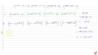 Find the value of `log_(sqrt3)((4cos^2 9^(@)-1)(4cos^2 2 7^(@)-1)(4cos^2 8 1^(@)-1)(4cos^2 24