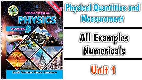 Unit 1 All Examples Numericals Class 9th Physics #class9thphysics