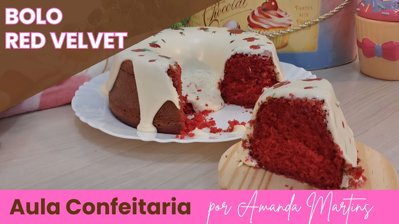 RECEITA BOLO RED VELVET – SUPER FÁCIL E DELICIOSO – MACIO – POR AMANDA MARTINS