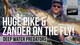Fly Fishing For HUGE Pike & Zander In Deep Water!