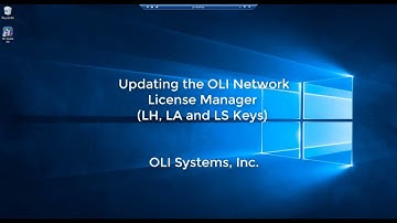 Updating the OLI License Manager (LH, LA and LS Keys)