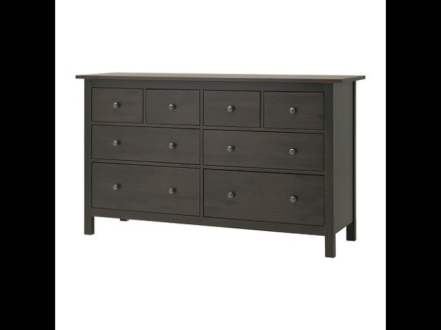 Ikea Hemnes 8 Drawer Dresser Black Brown Complete Assembly Hd