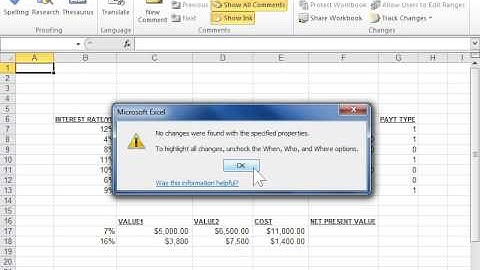 Excel 2010 Track Changes