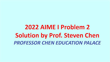 2022 AIME I Problem 2