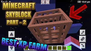 Minecraft Skyblock Survival Part 2 - Making XP Farm | Mob Spawner | Hostile Mob Farm