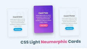 CSS Neumorphism Cards with Hover Effects | Modern UI Design Tutorial (HTML & CSS)