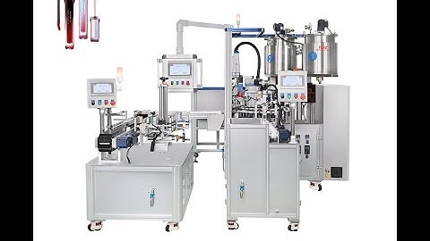 Factory real shots Fully Automatic Rotary Lipgloss and Mascara Filling Capping and Labeling Machine
