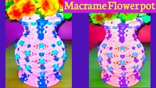 Macrame flower pot beautiful design for beginners