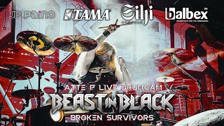 Beast In Black - Broken Survivors, Atte P. live drum cam Vienna 23.1.2024