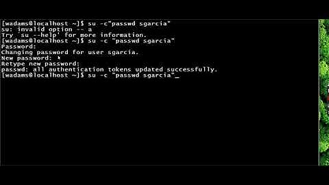 How to switch users and change password on opensuse from terminal