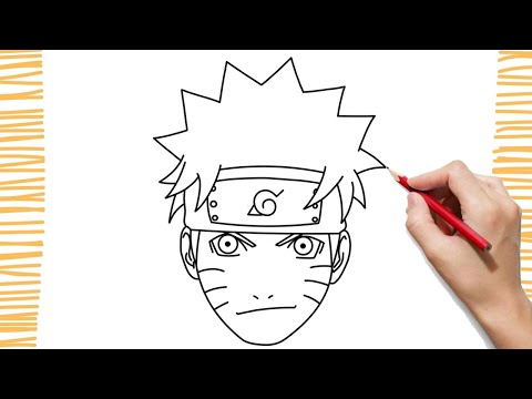 COMO DESENHAR O ROSTO DO NARUTO FÁCIL /// HOW TO DRAW NARUTO FACE (EASY) 