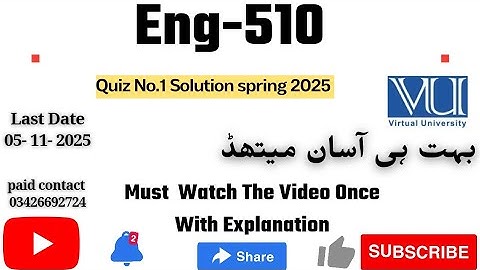 ENG510 - Sociolinguistics (Quiz 1) 💯 Percent Paid Whatsapp 03426692724