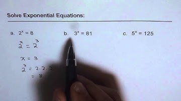 02 Solve Simple Exponential Equations - EDEXCEL - GCSE - SAT