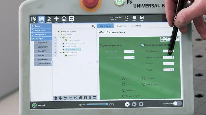 Getting Started with CoWelder: Weld Parameters Proces/Sequence