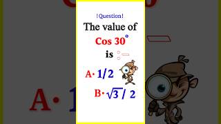 Cos 30° | What Is The Value Of Cos 30 Degrees | Cos 30 Ka Maan | #trigonometryclass10 #gkquiz #hk