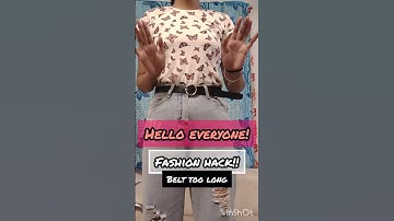 Belt too long!❌😱||Try this hack! #youtubeshorts #shorts #shortvideo #viral #fashionhacks #hack #belt