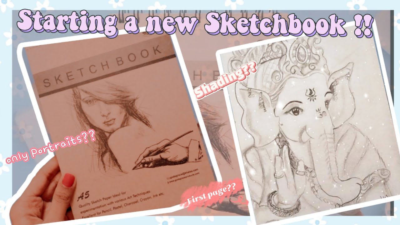 Starting a new Sketchbook 🌿| Drawing on my first page ️| Full process ...