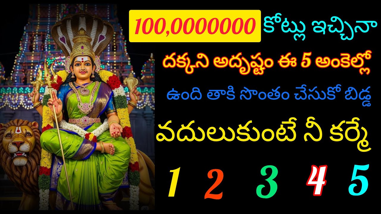 లక్ష కోట్లు ఇచ్చినా దక్కని అదృష్టం ఈ 5 అంకెల్లో దాగి ఉంది తాగి సొంతం చేసుకో బిడ్డ