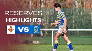 Reserves Highlights Huddersfield Giants V Warrington Wolves