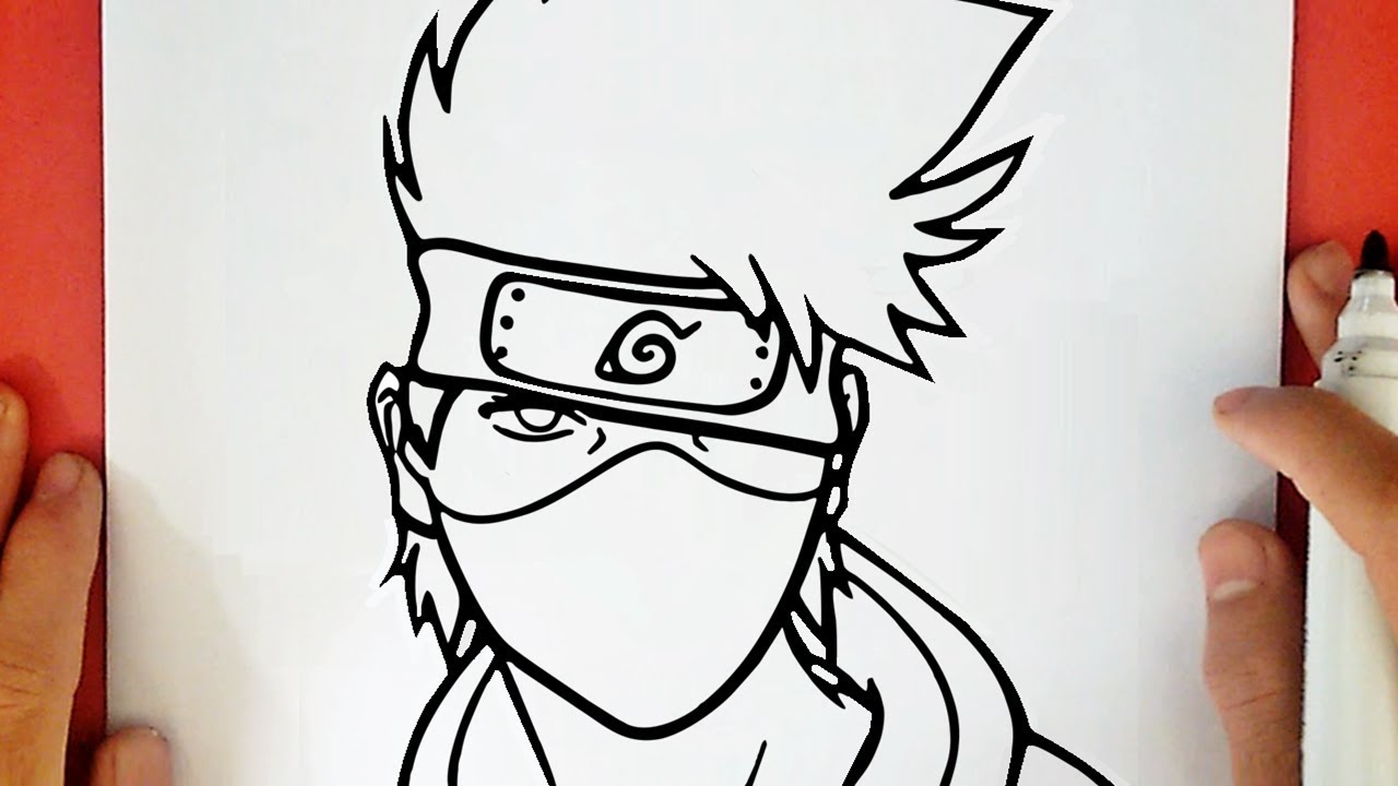 Como DESENHAR o KAKASHI - NARUTO - passo a passo - Como DIBUJAR a