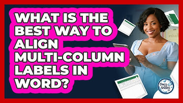 What Is The Best Way To Align Multi-column Labels In Word? - Docs and Sheets Pro