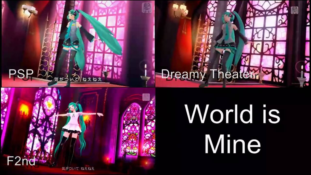 World is Mine Project Diva F2nd PV Comparison