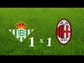 Uefa! Melhores momentos Real betis 1 x 1 Milan 08/11/18