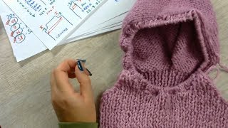 картинка: Как Вязать Детскую Шапку-Шлем Спицами | Урок 6 (ч. 2)