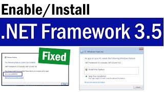 How To Enable .NET Framework 3.5 In Windows 10/11 | How To Download and Install .NET Framework 3.5