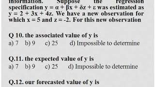 39 MCQs on Regression Analysis