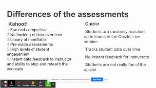 Quizlet and Kahoot assessments