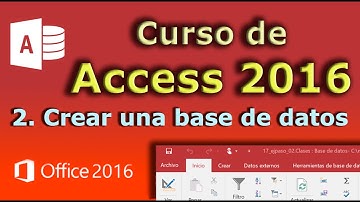 Curso de Access 2016. 2. Crear una base de datos.
