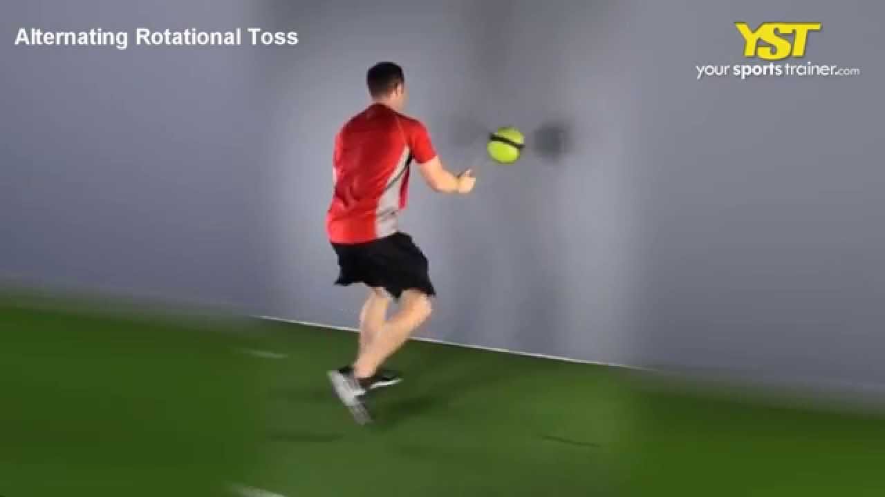 Medicine Ball 180 Alternating Rotational Toss YouTube